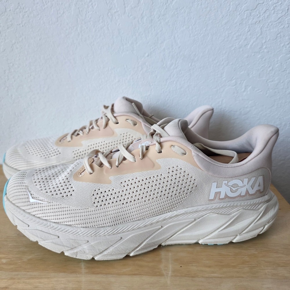 Hoka Arahi 7 Women 11 Vanilla Rose Quartz Stability Running Shoes 1147851 VRM